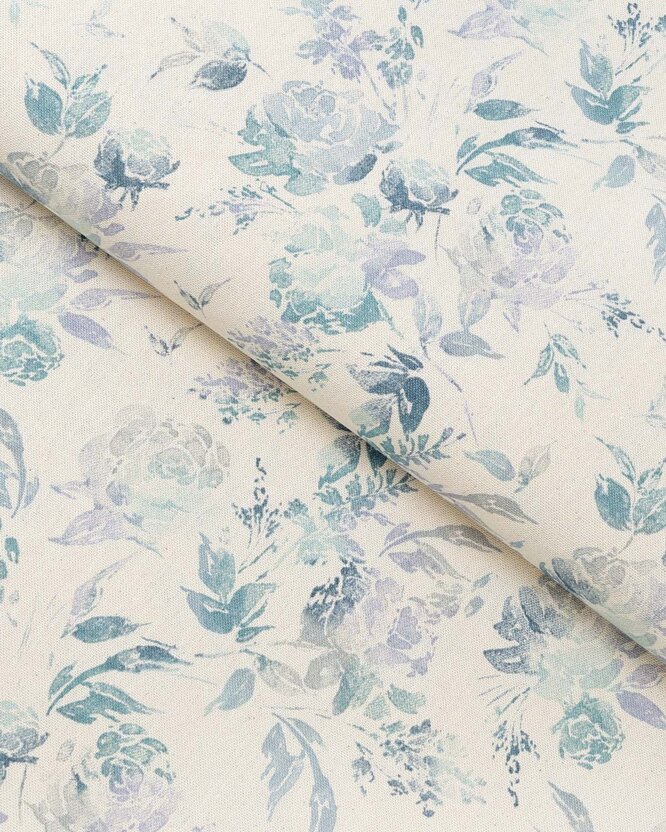 Dekorativer Stoff Valencia - Pflanzenabdrücke