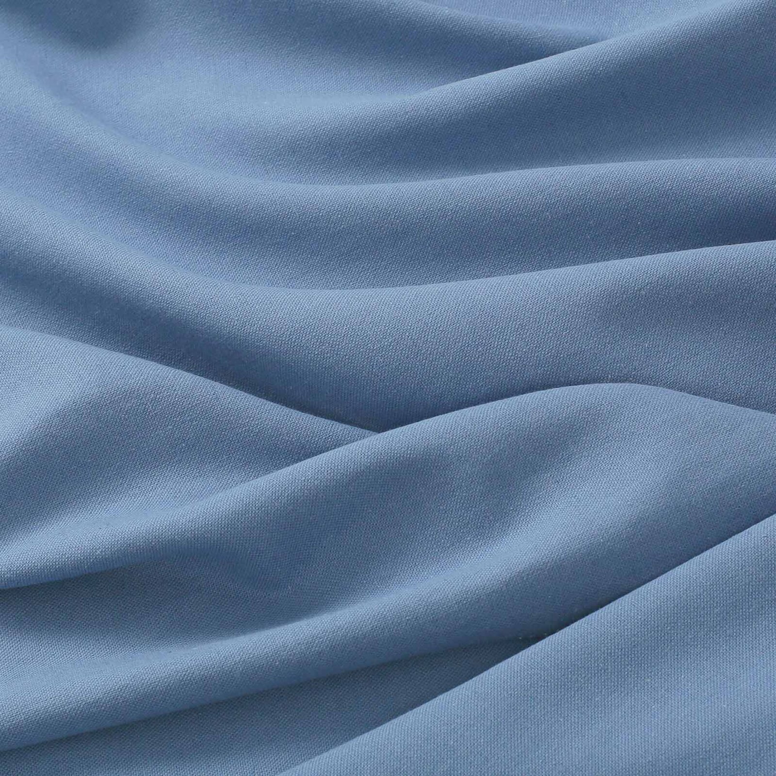 Natürlicher Leinenmischstoff - blau