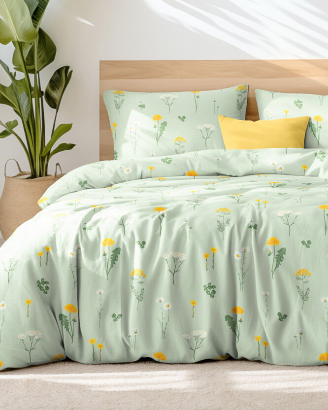 Bettwäsche aus Baumwolle - Grüne Wiese