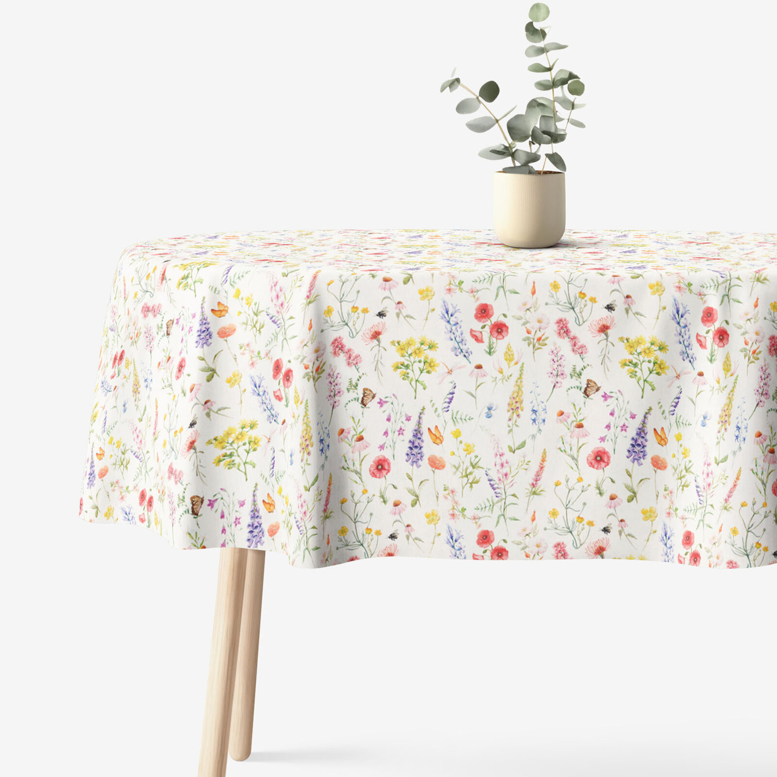 Ovale Tischdecke Valencia - Blühende Wiese