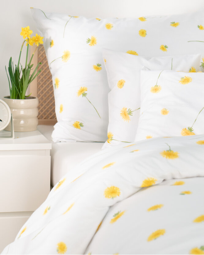 Bettwäsche aus Baumwolle - Löwenzahn
