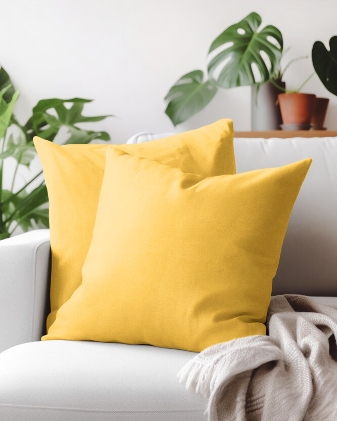 Dekorativer Kissenbezug Marbella - honiggelb