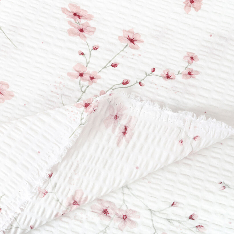 Seersucker - Blühende Sakura-Kirschbäume