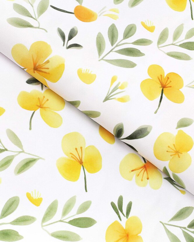 Teflon-Stoff für Tischdecken - Nachtkerze Blumen