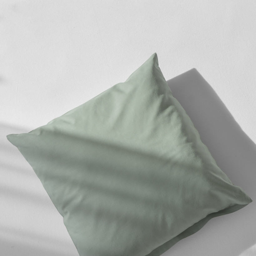 Kissenbezug aus Baumwolle - salbeigrün