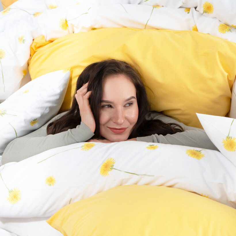 Bettwäsche aus Baumwolle - Löwenzahn