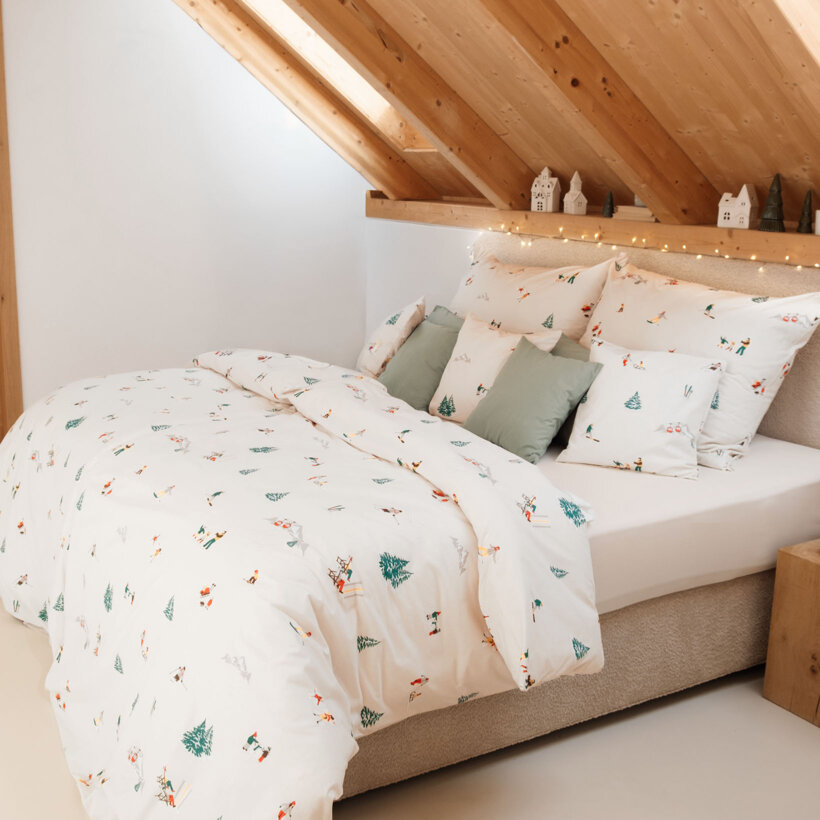 Weihnachtlich Bettwäsche aus Baumwolle - Winterfreuden
