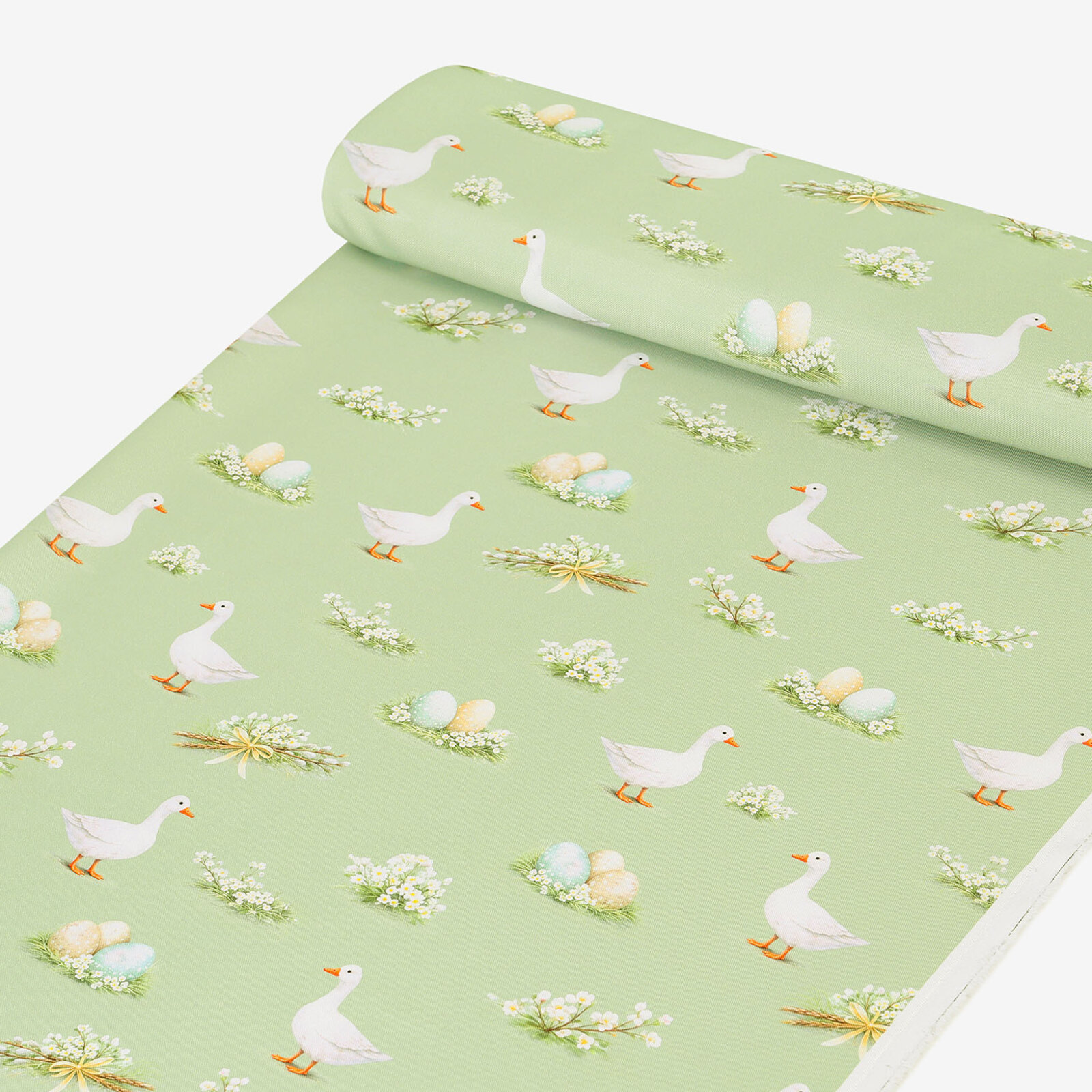 Ostern Teflonstoff für Tischdecken - Gänse und Ostereier