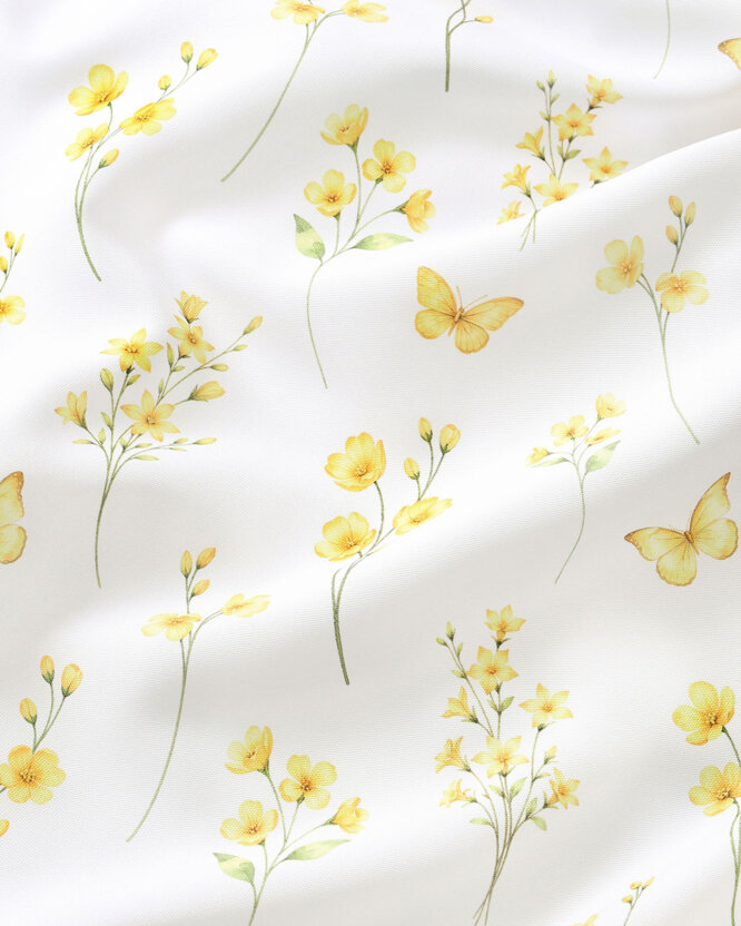 Runde Tischdecke Teflon - Gelbe Wiese