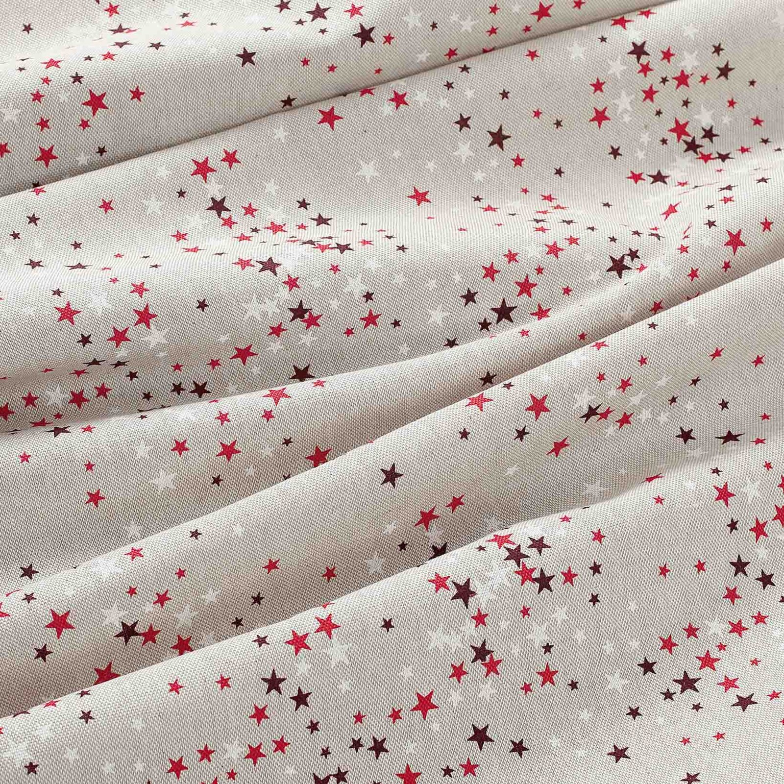 Weihnachtliches Tischset Valencia - Sterne auf Naturfarbe - Set 2 Stücke