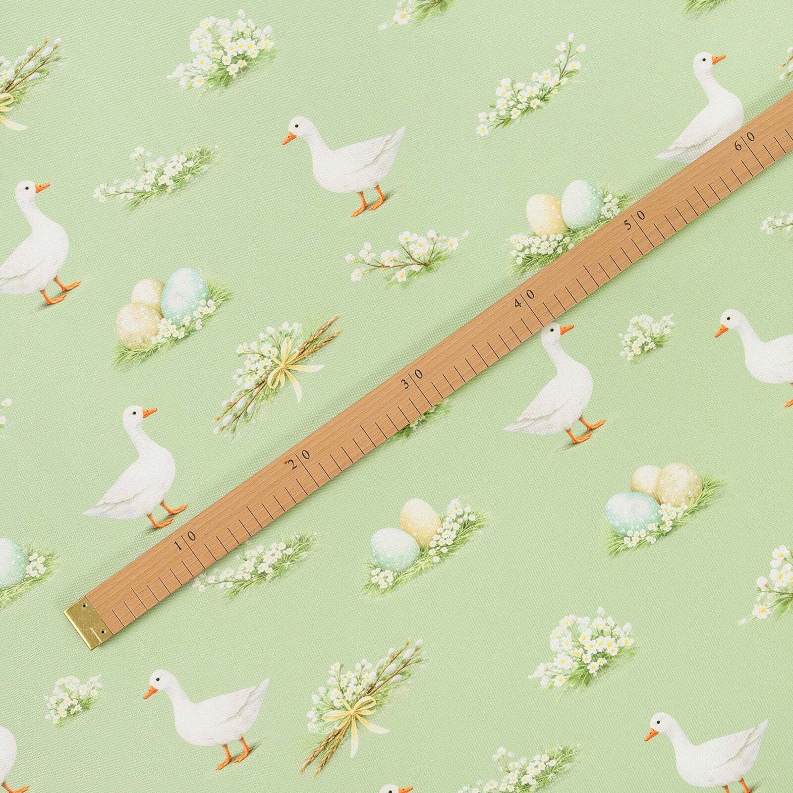 Ostern Teflonstoff für Tischdecken - Gänse und Ostereier