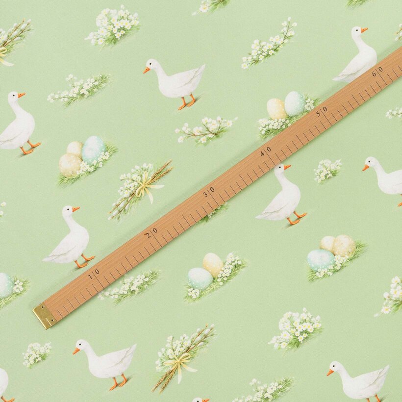 Ostern Teflonstoff für Tischdecken - Gänse und Ostereier