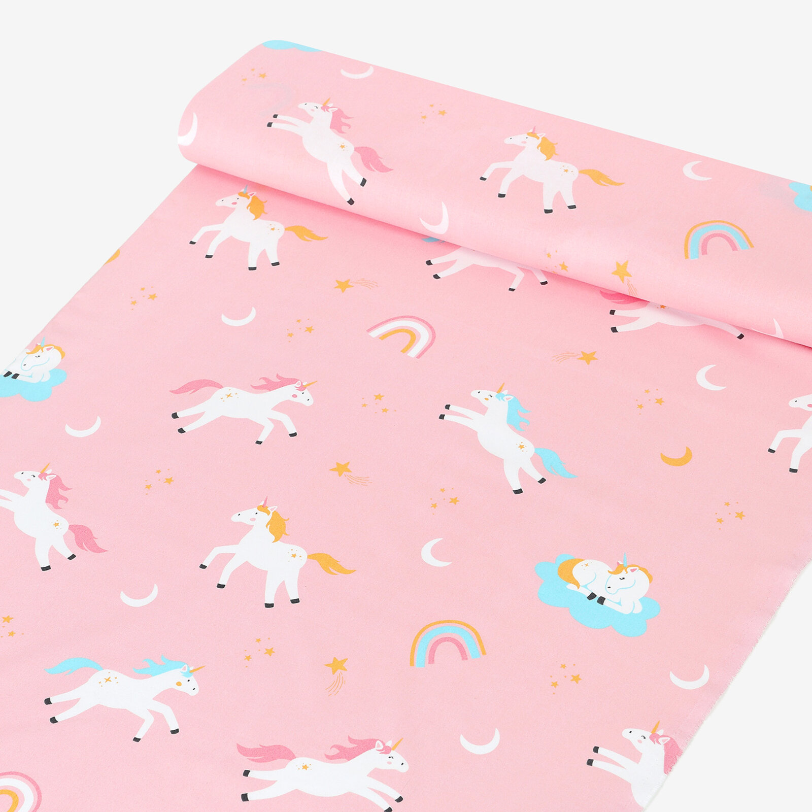 Baumwollstoff - Lustige Einhörner