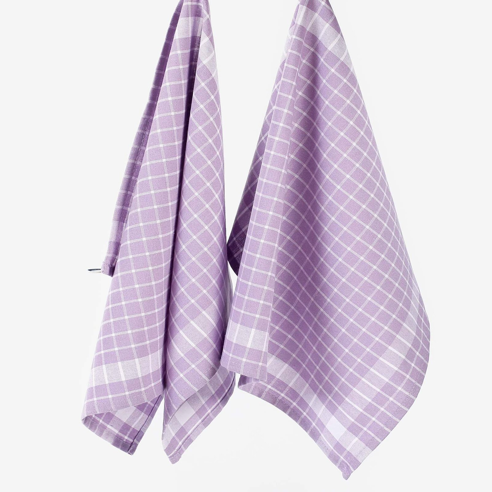 Küchentuch aus Baumwolle - lilas Karo