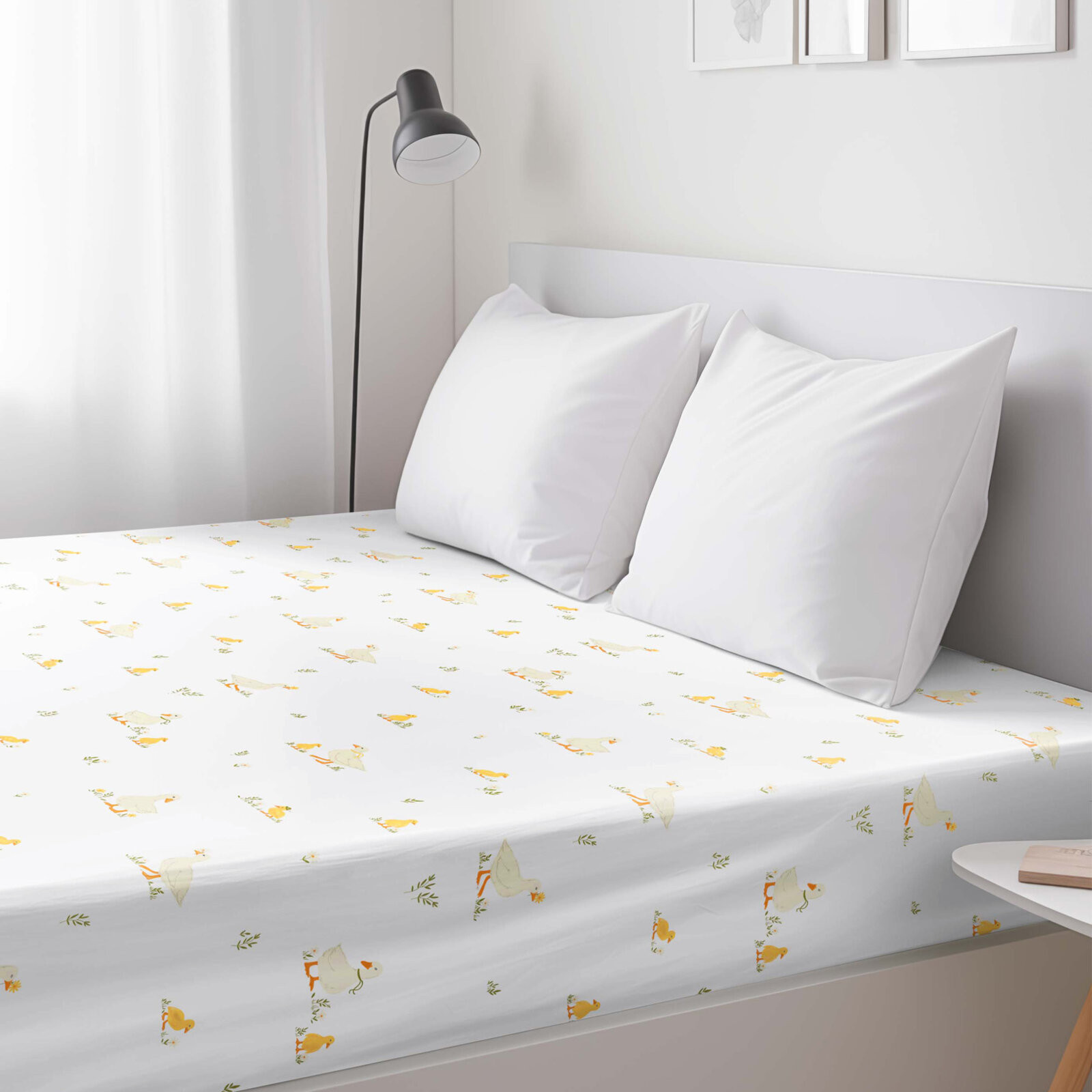 Ostern Spannbettlaken aus Baumwolle - Enten