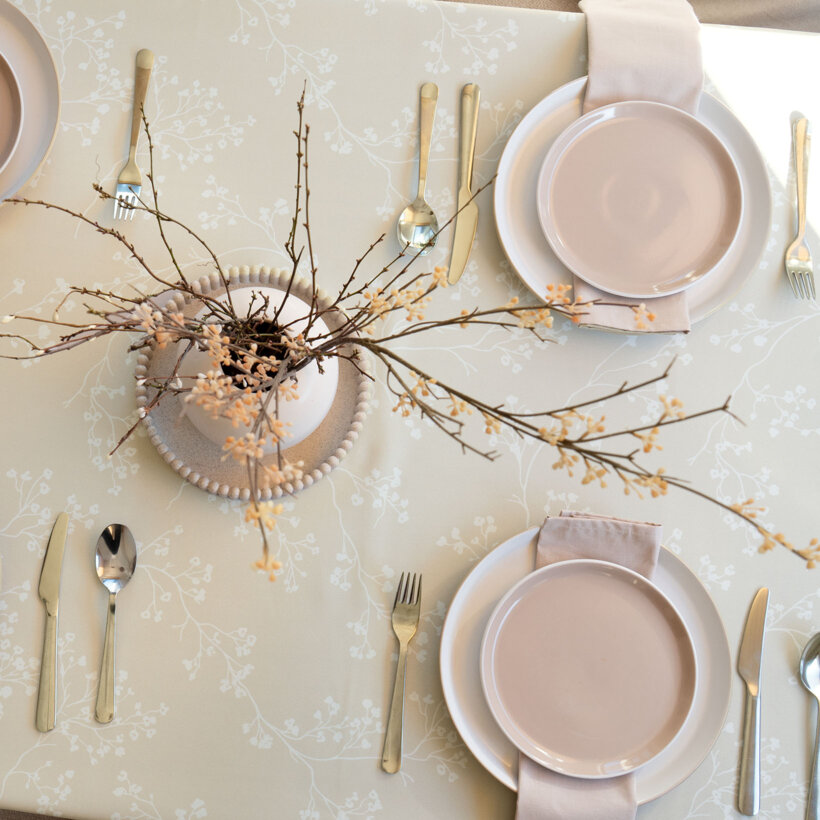 Eckige Teflon-Tischdecke - Kletterpflanzen