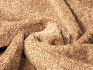 Plyš - metráž š. 150 cm - TERAN 892 TMAVĚ BÉŽOVÝ