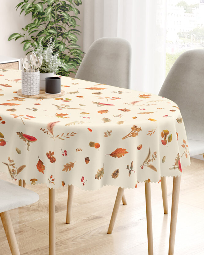 Ovale Tischdecke Teflon - Herbstliche Natur