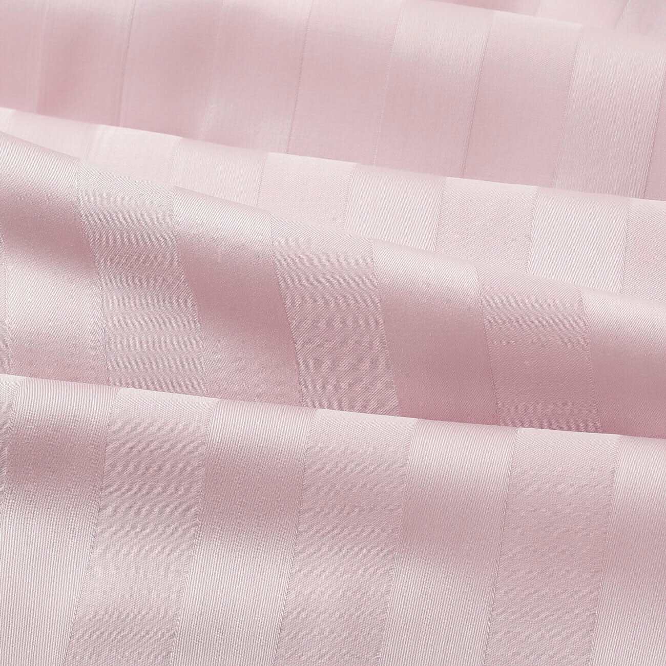 Damast-Bettwäsche - altrosa Streifen mit Satin-Glanz