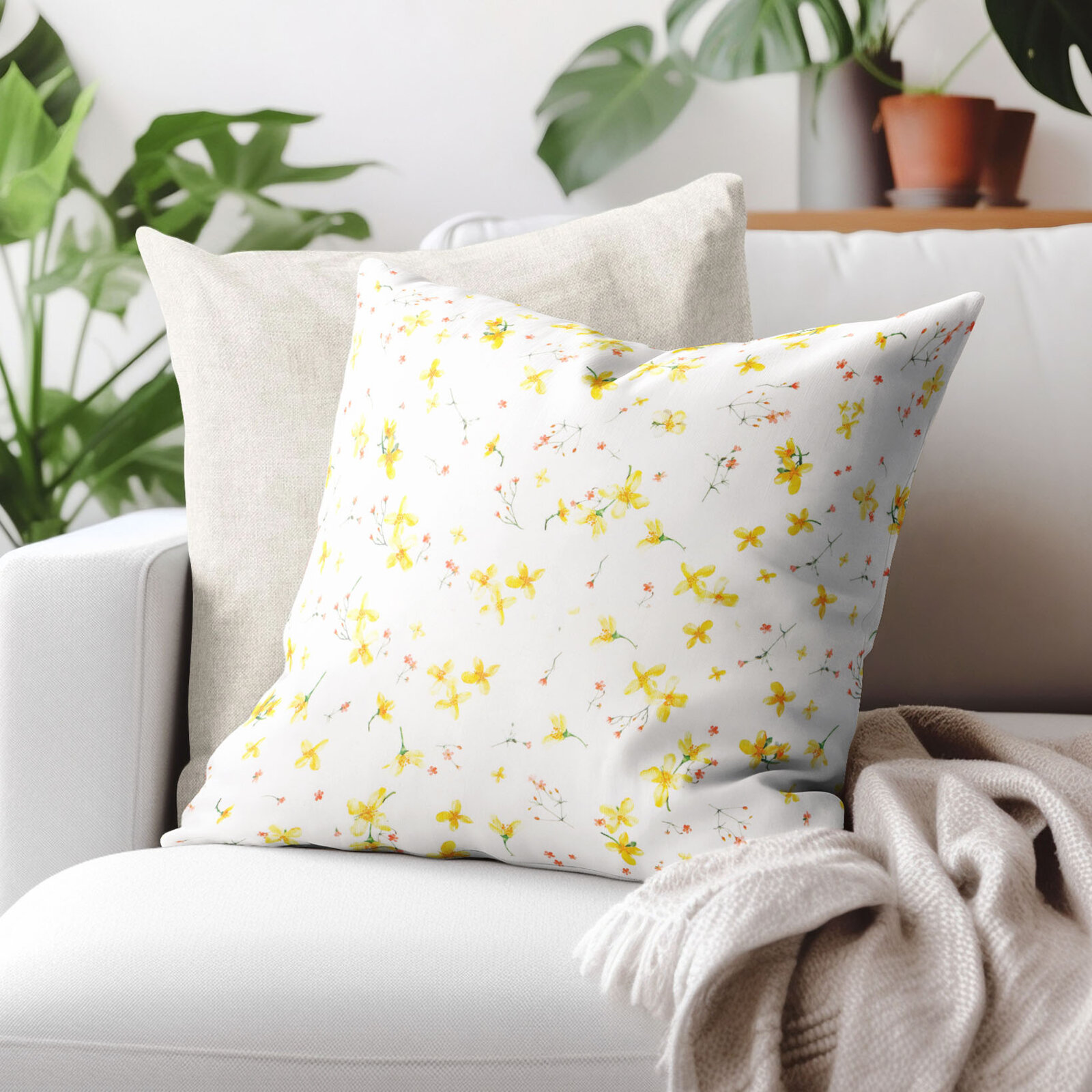 Dekorativer Kissenbezug Valencia - Blüten der Narzissen