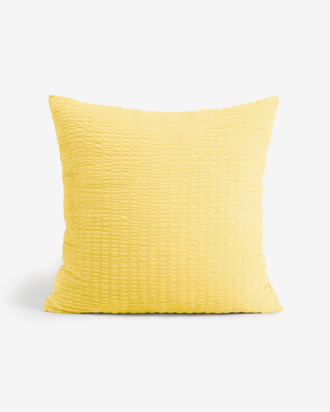 Seersucker-Kissenbezug - gelb