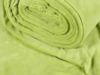 Mikrovlákno SVĚTLE ZELENÉ - oboustranné - metráž š. 160 cm